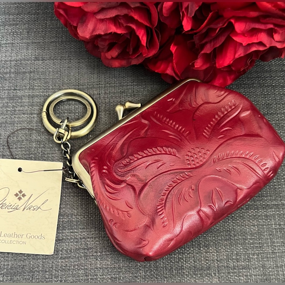 NWT PATRICIA NASH LARGE BORSE WALLET CREDIT CARD HOLDER COIN PURSE RFID